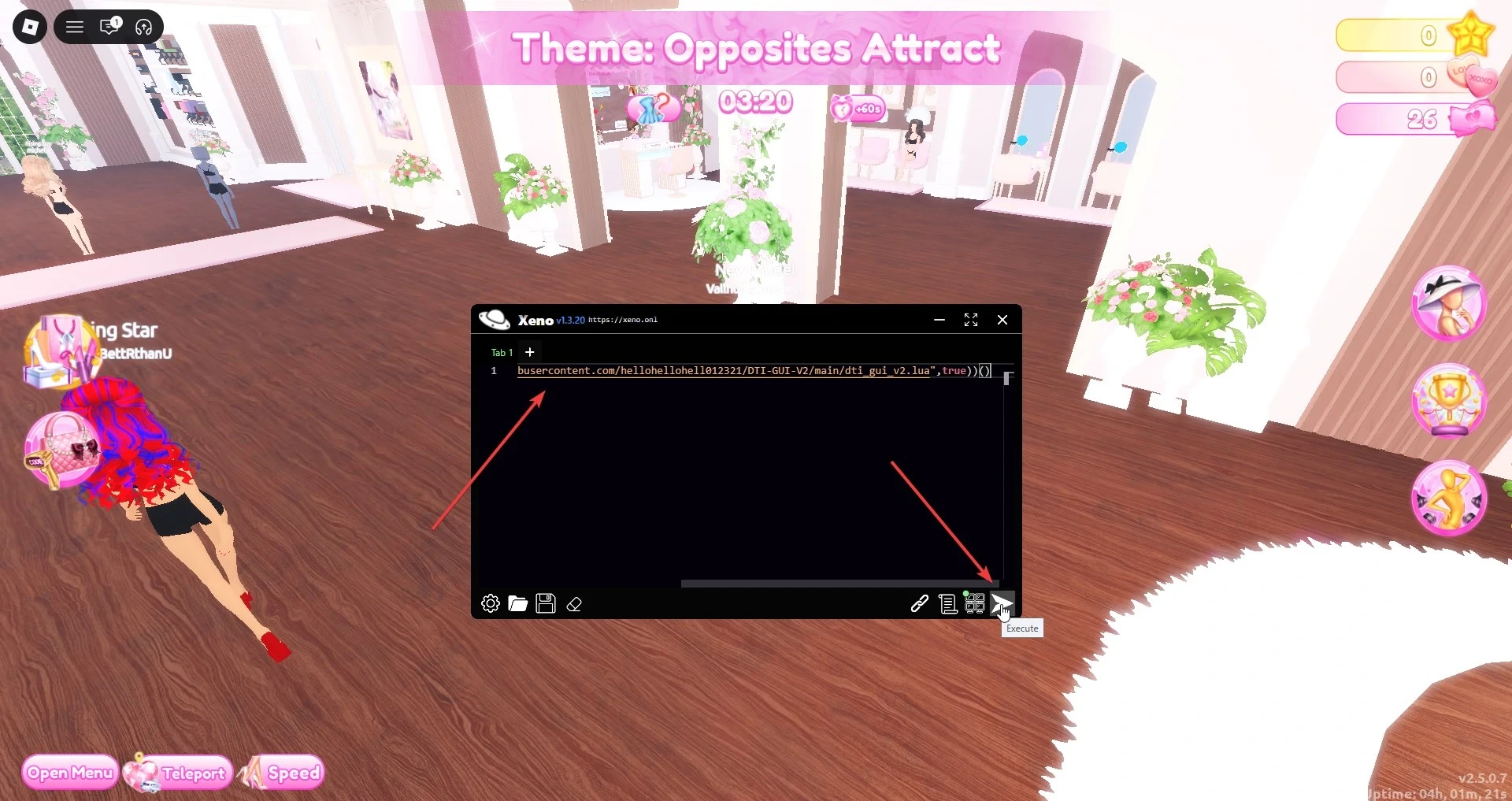 How to inject DTI Script in Roblox executor
